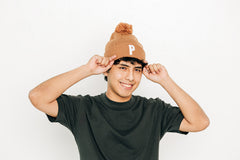 Letter Pom Pom Hat