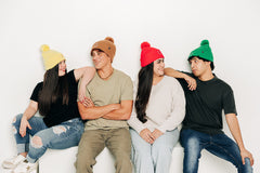 Smiley Pom Pom Hat