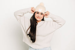 Letter Pom Pom Hat