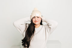 Letter Pom Pom Hat