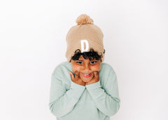 Letter Pom Pom Hat