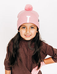 Letter Pom Pom Hat