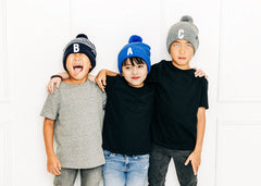 Letter Pom Pom Hat
