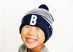 Letter Pom Pom Hat