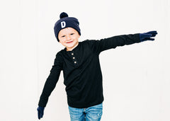 Letter Pom Pom Hat