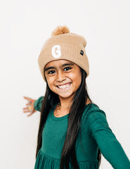 Letter Pom Pom Hat