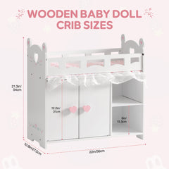 ROBUD Baby Doll Crib Rabbit
