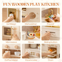 Robud Floral Wooden Play Kitchen