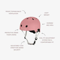 BANWOOD ECO SCOOTER & HELMET SET - RASPBERRY