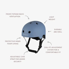 BANWOOD 3-WHEEL SCOOTER & HELMET SET - BLUE