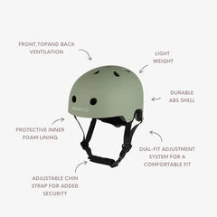 BANWOOD 3-WHEEL SCOOTER & HELMET SET - FOREST