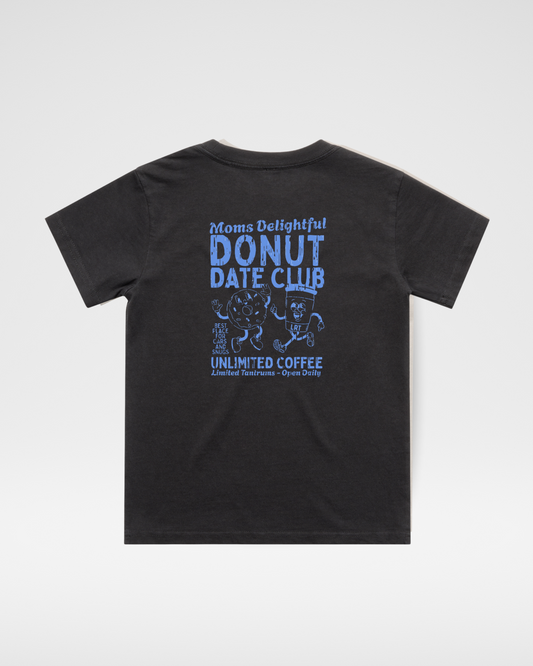 MOMS DONUT DATE CLUB TEE - FADED BLACK