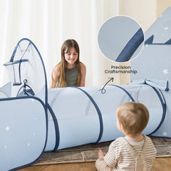 Tiny Land® Adventure 3-in-1 Play Tunnel  & Ocean Ball Set - Blue