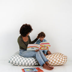 Checker Toffee Bean Bag Cover