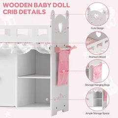 ROBUD Baby Doll Crib Rabbit
