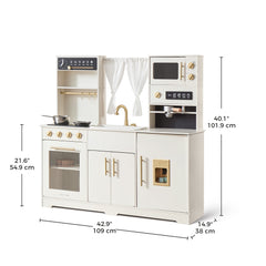 Tiny Land® Iconic Water Play Kitchen & Premium Wooden Refrigerator