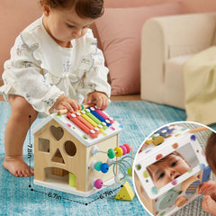 Rainbow Baby Walker & Activity Cube Developmental Playset