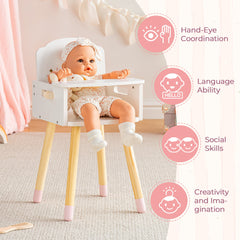 ROBUD Ballet Series - Baby Doll High Chair with Heart-Shaped