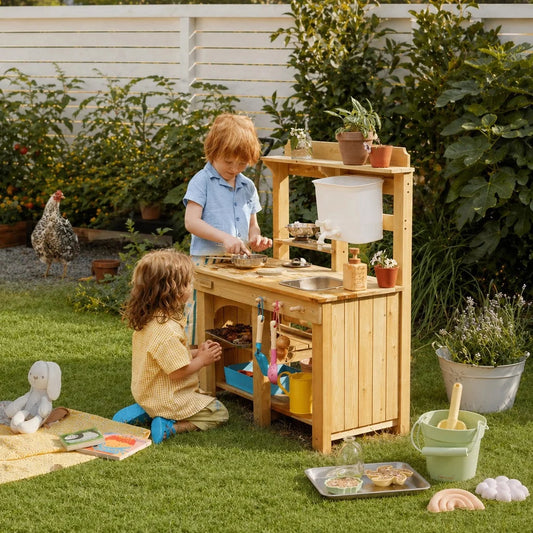 Tiny Land® Outdoor Mud Kitchen & Sand Play Set