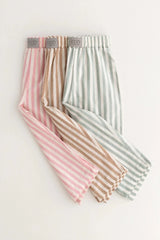 Cozy Crew Club Stripe Pants (Sage) 100% Cotton