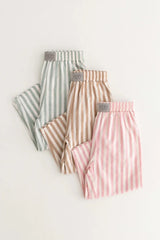 Cozy Crew Club Stripe Pants (Sage) 100% Cotton