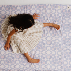 Blue Tile Organic Cotton Cover
