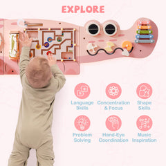 ROBUD Wooden Wall-Mounted Busy Board