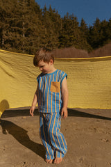 Jensen Set in Vallarta Blue Vertical Stripe