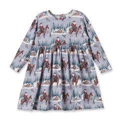 Cowgirl Christmas Girls Dress – Soft Bamboo Holiday Style