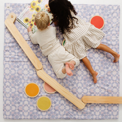 Blue Tile Organic Cotton Cover