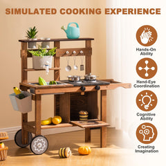 ROBUD Outdoor Mud Play Kitchen with Wheels