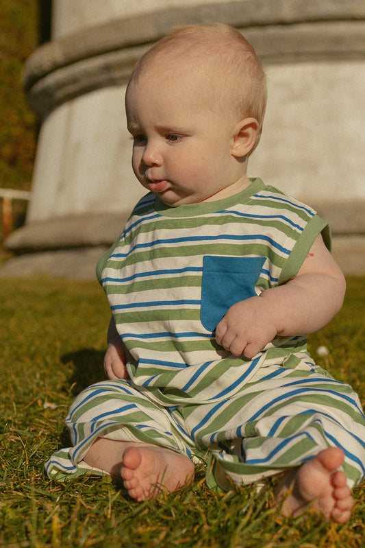 Jensen Set in Blue Green Stripe