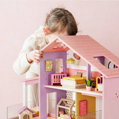 Tiny Land® Sweetwood Edge Dollhouse - Green & Pink