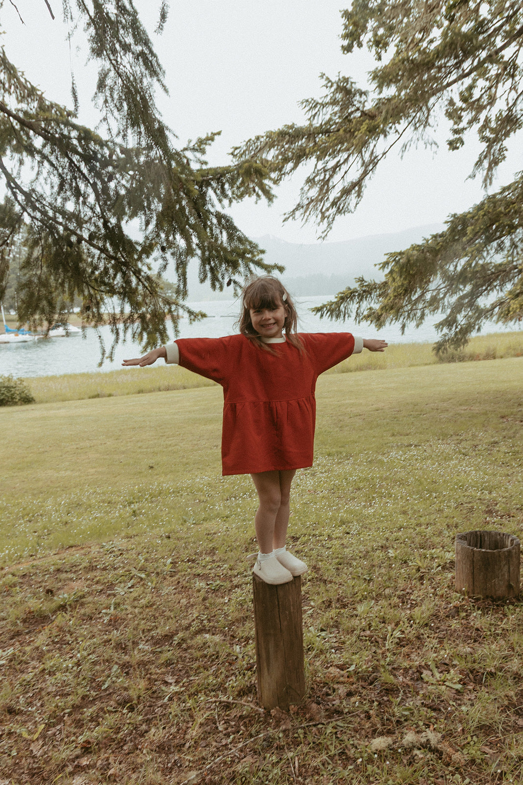 Kelsey Dress in Clay Red