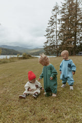 Sammy Romper in Thin Green Stripe