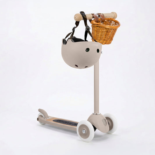 BANWOOD 3-WHEEL SCOOTER & HELMET SET - BEIGE