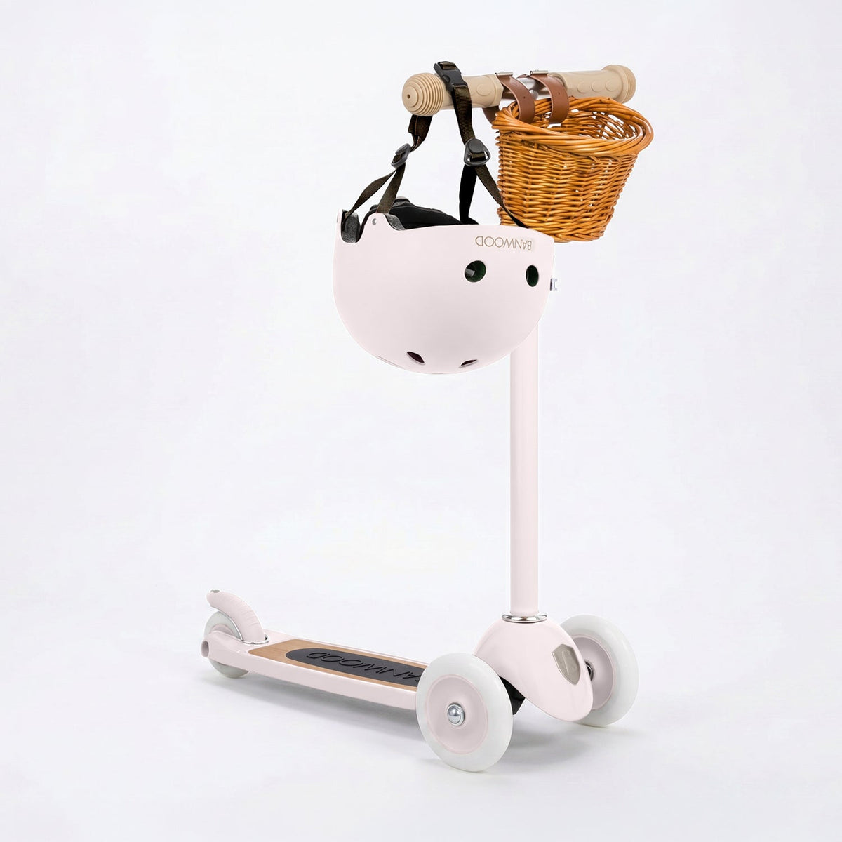 BANWOOD 3-WHEEL SCOOTER & HELMET SET - PINK