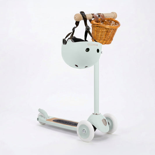 BANWOOD 3-WHEEL SCOOTER & HELMET SET - PALE MINT
