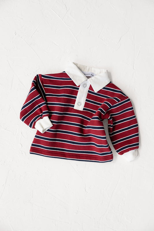 Campus Rugby - Burgundy Stripe