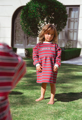 Campus Dress - Burgundy Stripe