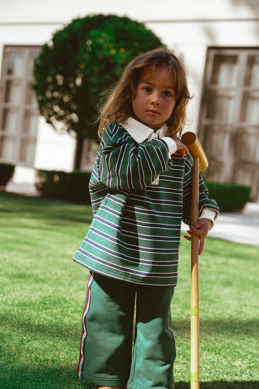 Campus Rugby - Emerald Stripe