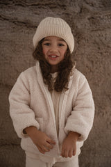 Beige Teddy Reversible Jacket