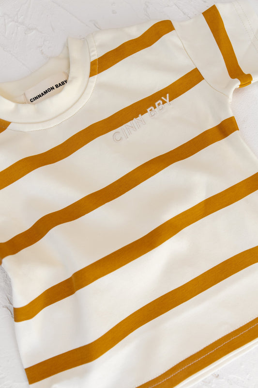 Striped Tee - Mustard