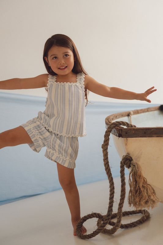 Blue Summer Wave Top