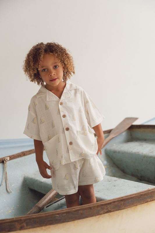 Sailboat Linen Shirt