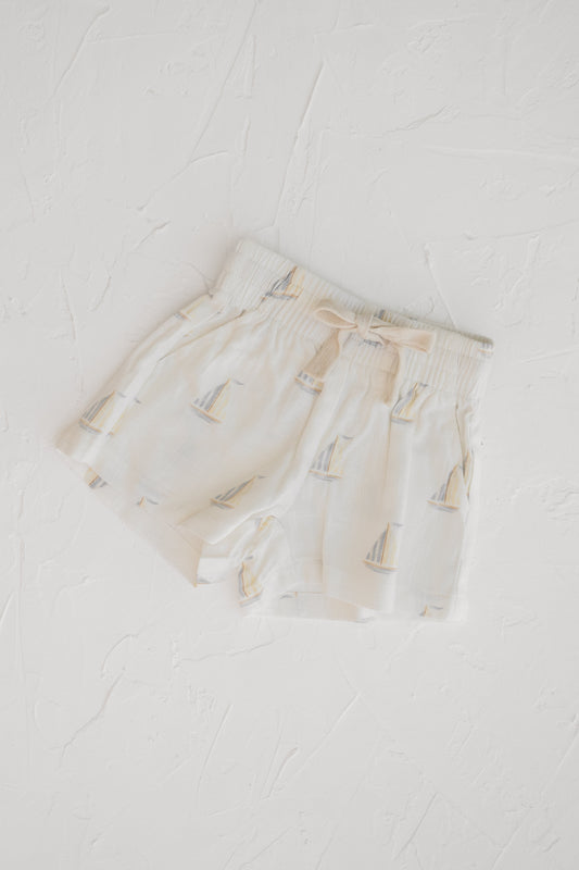 Sailboat Linen Shorts