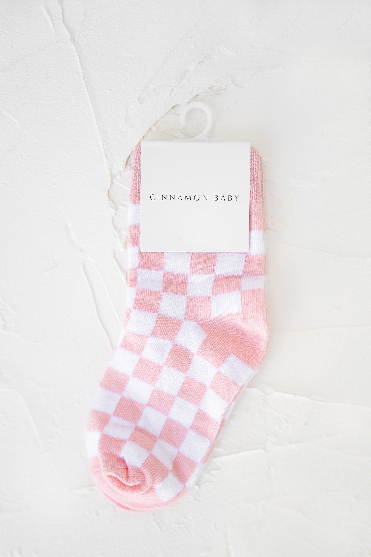 Checkered Socks - Baby Pink