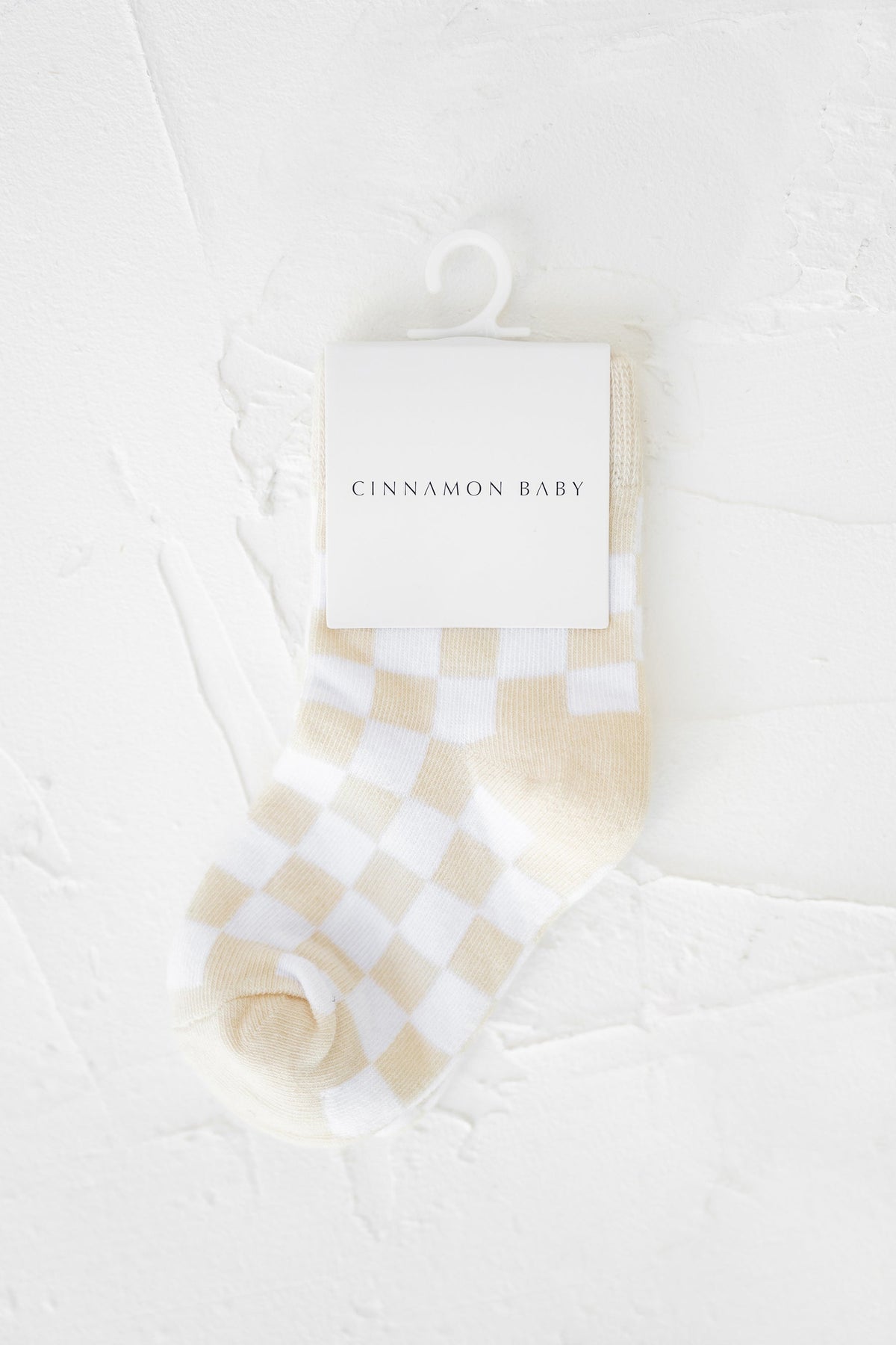 Checkered Socks - Beige