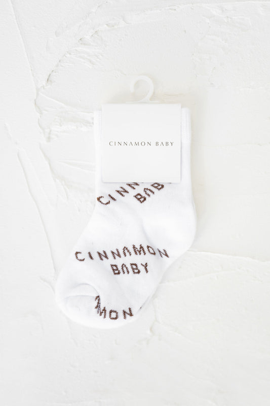 White CB Logo Socks