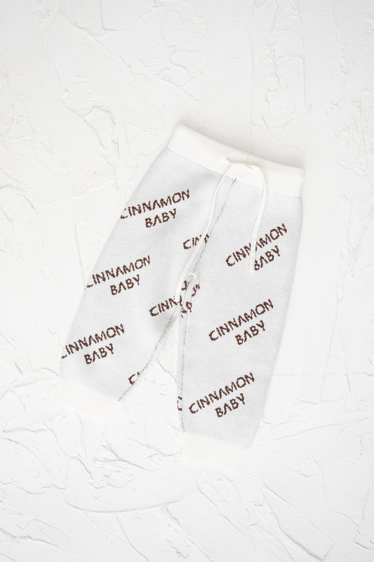 Knitted Logo Pants- Coffee